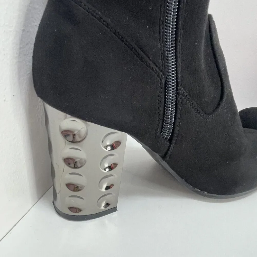 Carlos by Carlos Santana Womens Quantum Thigh High Tall Boots Mirror Heel Sz 7